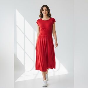 Max Studio NWT Red Summer Dress, Stretch Size L
